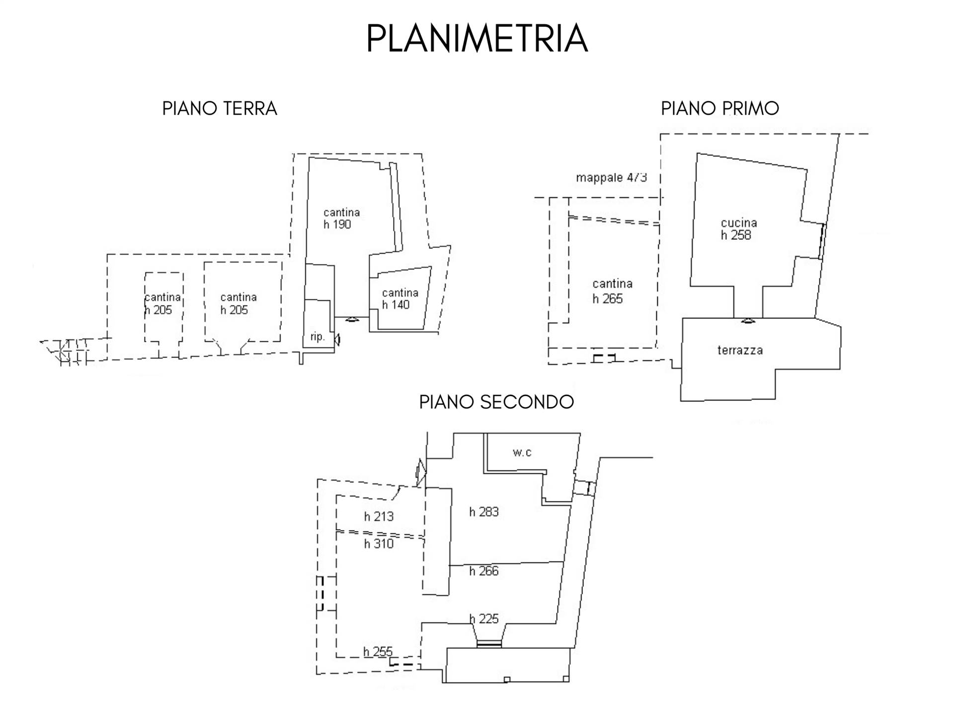 Rustico casale a Monterosso al mare con 4 locali di 61 m2 - PLANIMETRIA