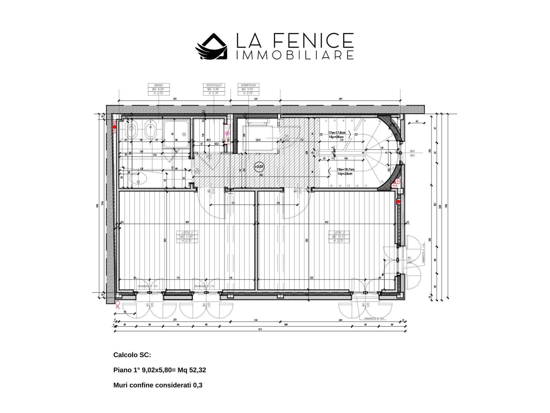 Terratetto a Rio con 6 locali di 192 m2 - PLANIMETRIA PIANO 3