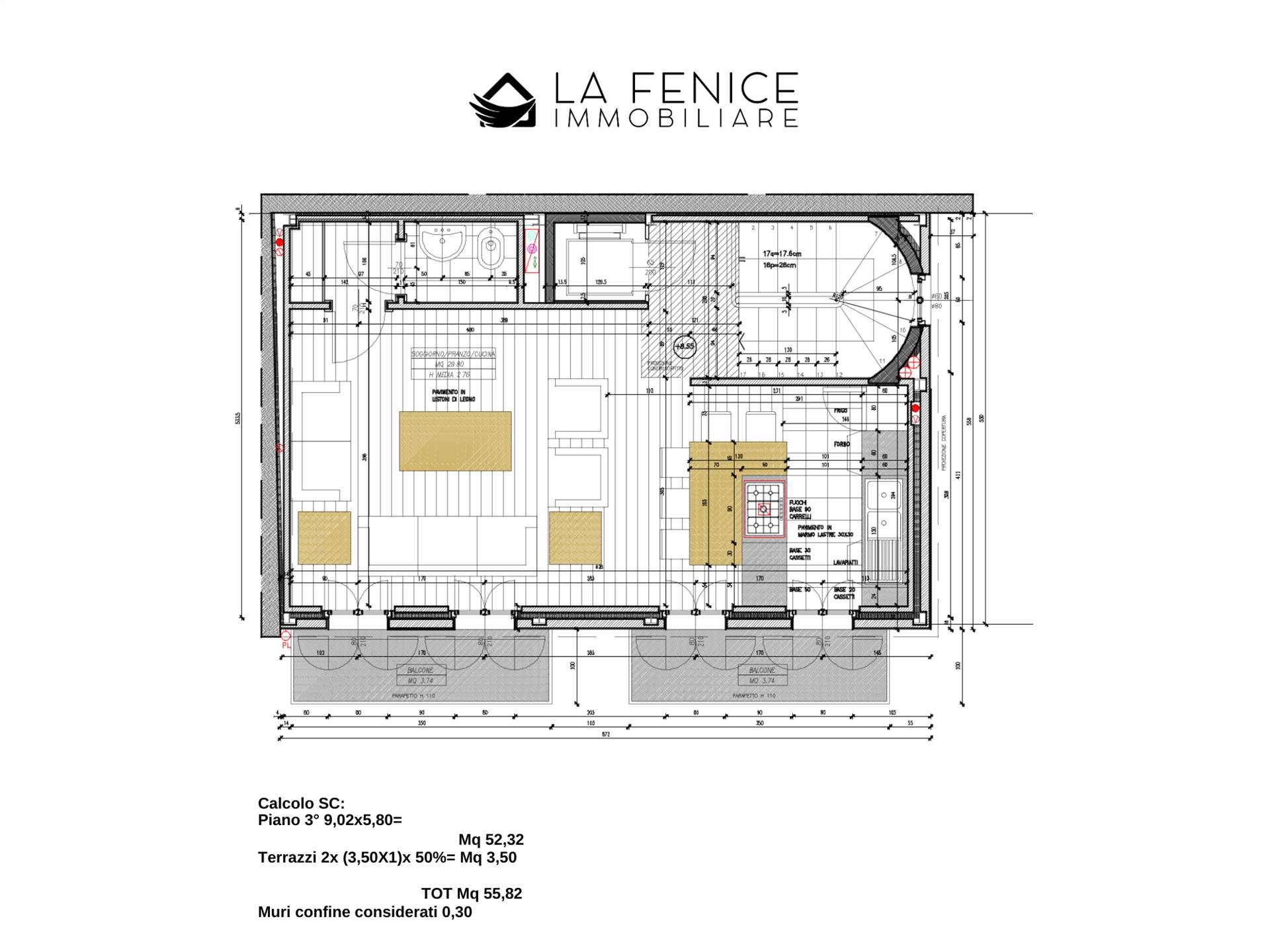 Terratetto a Rio con 6 locali di 192 m2 - PLANIMETRIA PIANO 1