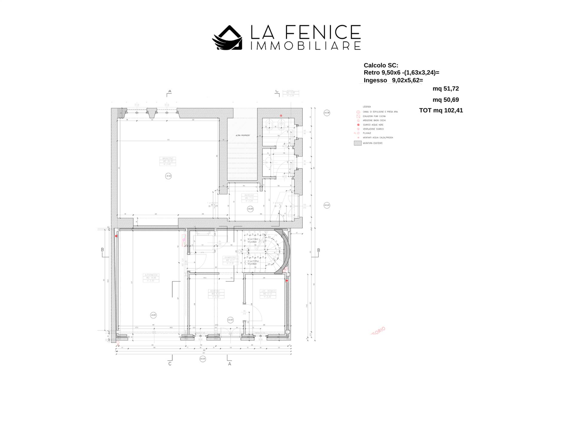 Terratetto a Rio con 6 locali di 192 m2 - PLANIMETRIA PIANO T