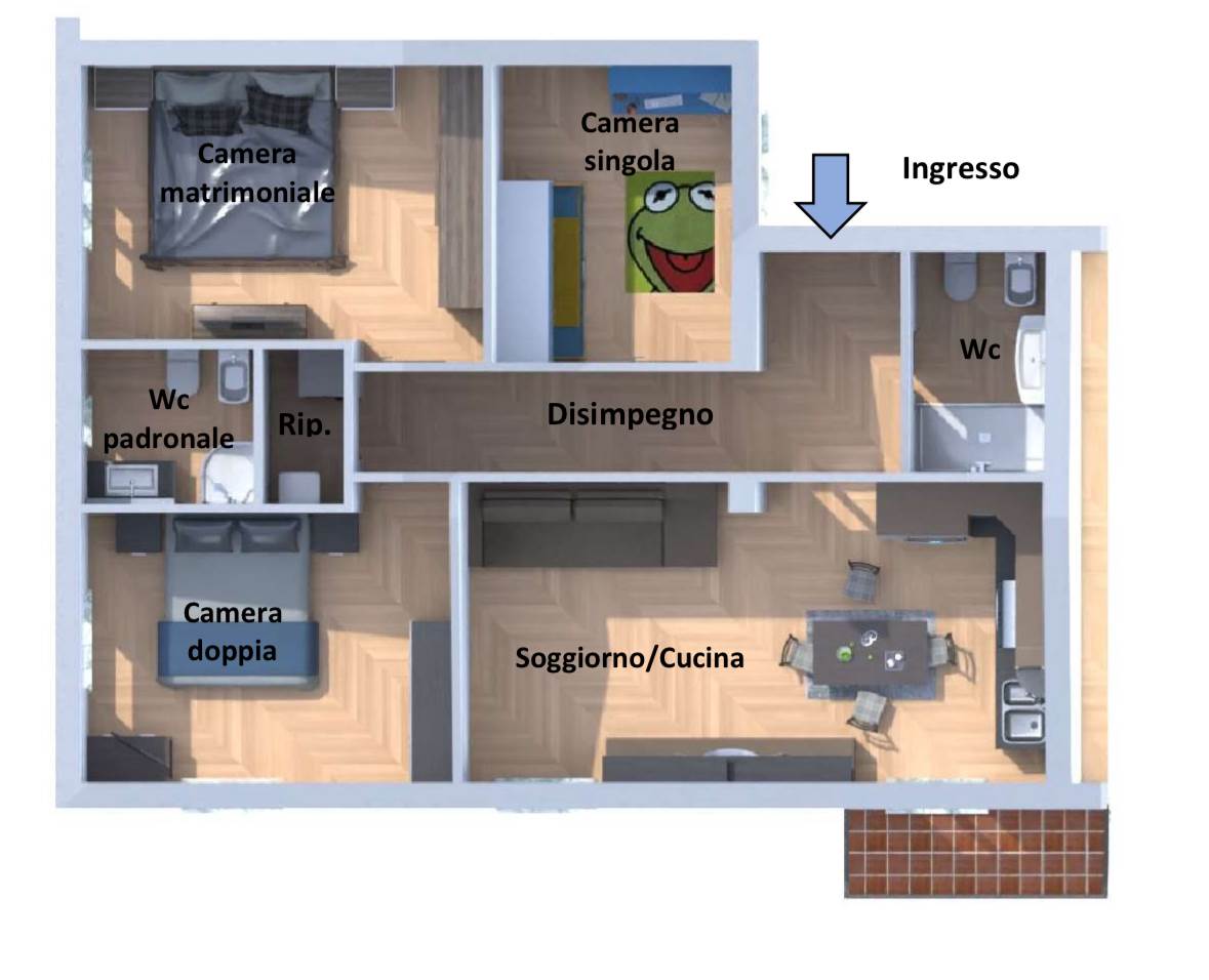 Appartamento a La spezia con 5 locali di 98 m2 - PLANIMETRI 